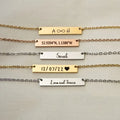 Fashionable Simple DIY Jewelry Support Lettering Clavicle Link Chain Stainless Steel Necklace