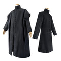 BSR Professor Severus Cosplay Costume Hogwartes Black Cloak Shirts Suits Adults Robe Magic Wand Carnival Party Uniforms Women