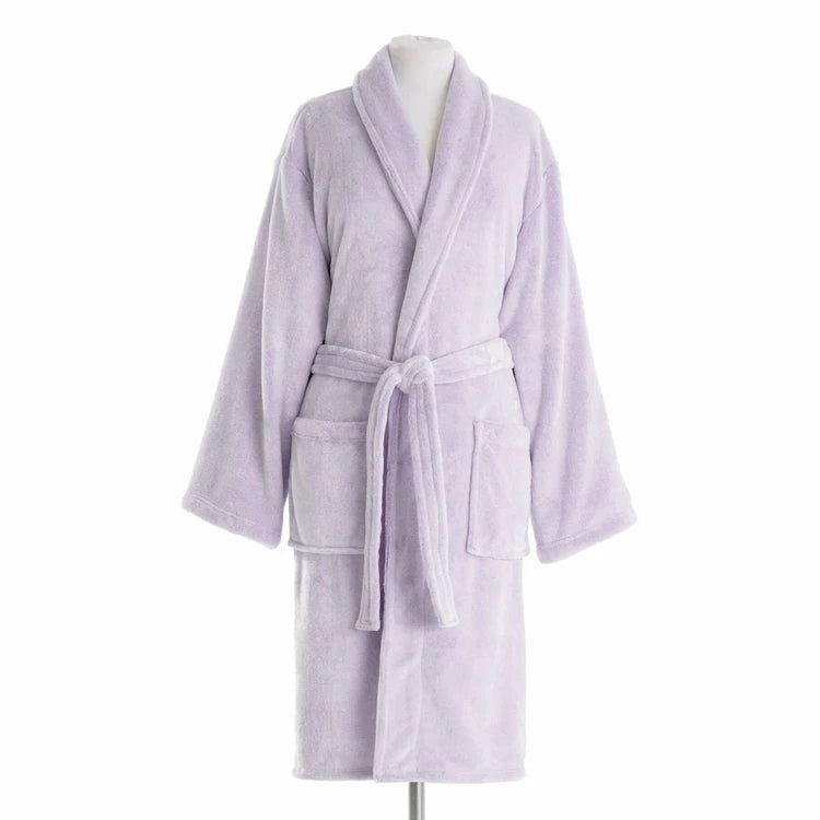 Adults Coral Fleece Bathrobe Full Length Polyester Fleece Bath Robe Super Soft Coral Fleece Bathrobes
