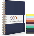 Lined Spiral Journal Notebook with 300 Numbered Pages A5 Thick Journals for Writing