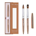 Metal Handle Acrylic Nail Brush Kolinsky Kolinsky Brush Rose Gold 60 PVC Tube/ Gift Box Round Hair Brush Metal 20cm 2022 #8~#18