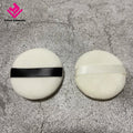 Custom Logo Round Shape Loose Powder Soft Wet Dry Cosmetic Foundation Makeup Powder Puff