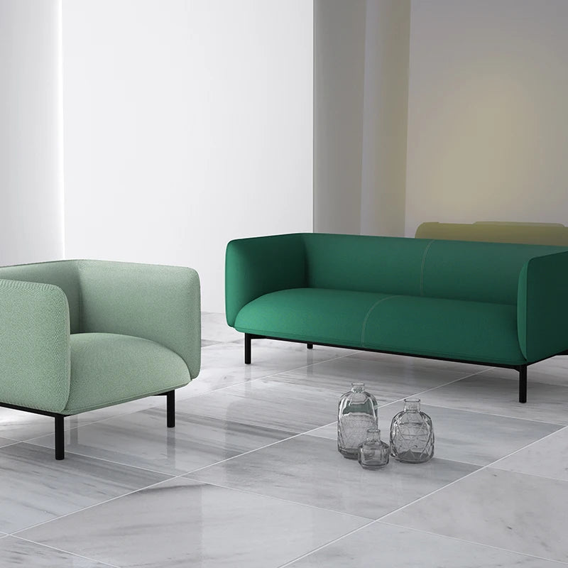 European Comfortable Lounge Sofa Chair Office Waiting Area Fabric Sofa Set Furniture for Living Room