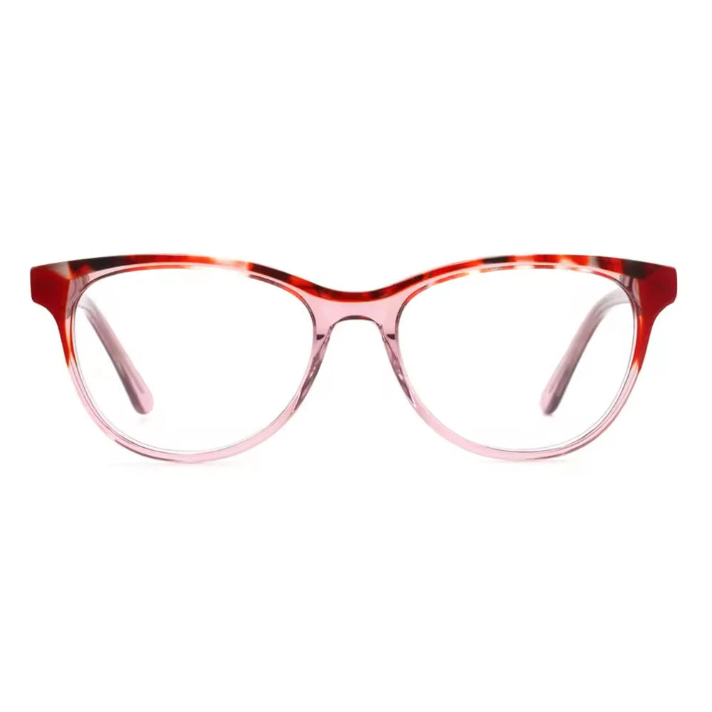 FP1995 High Quality Odm Fashion Black Red Acetate Optical Glasses Frame