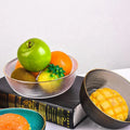 Gold Rim Multi Solid Color Traditional Eco-Friendly Customized Glass Bowl for Party Use