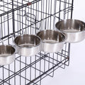 Stainsteel Cage Hanging Bowl in the Iron Cage Pet Dog Bowl Feed in the Cage