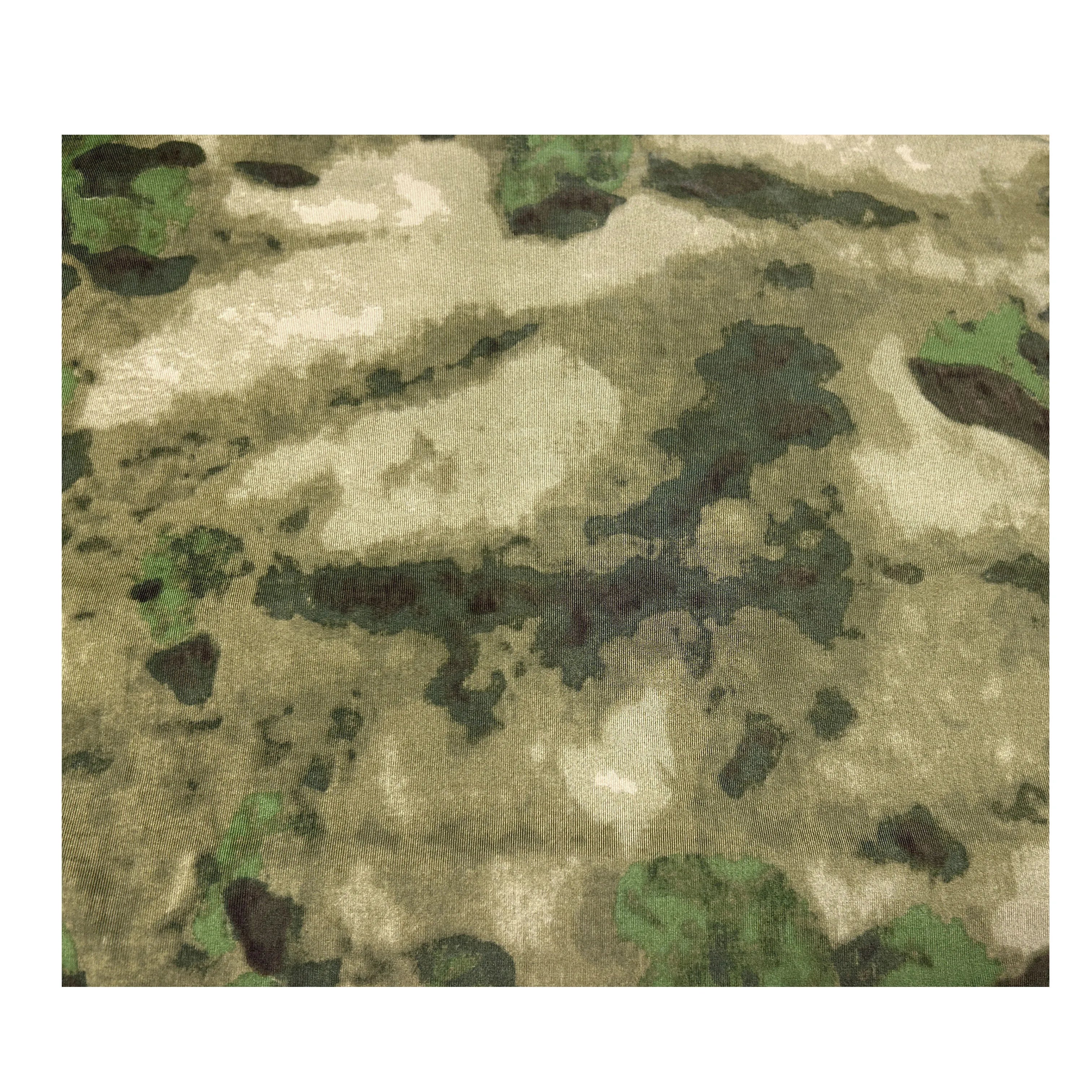 Ronson 100% Nylon A-TACS-FG Camouflage Tactical Spandex Fabric Breathable Brushed Stretch Knitted for Girl's Garments
