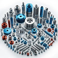 Custom CNC Machining Industrial Aluminum Profile Component Anodized Industrial Extrusion Metal Parts Steel Brass Copper