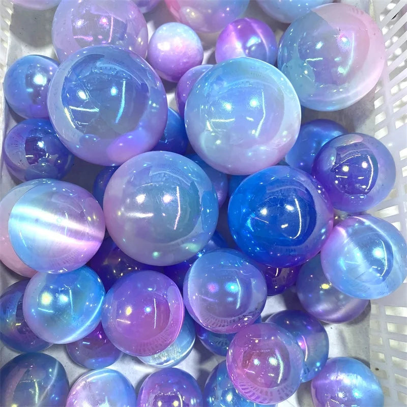 Wholesale Electroplate Colorful Selenite Sphere Natural Crystal Ball for Healing Gift