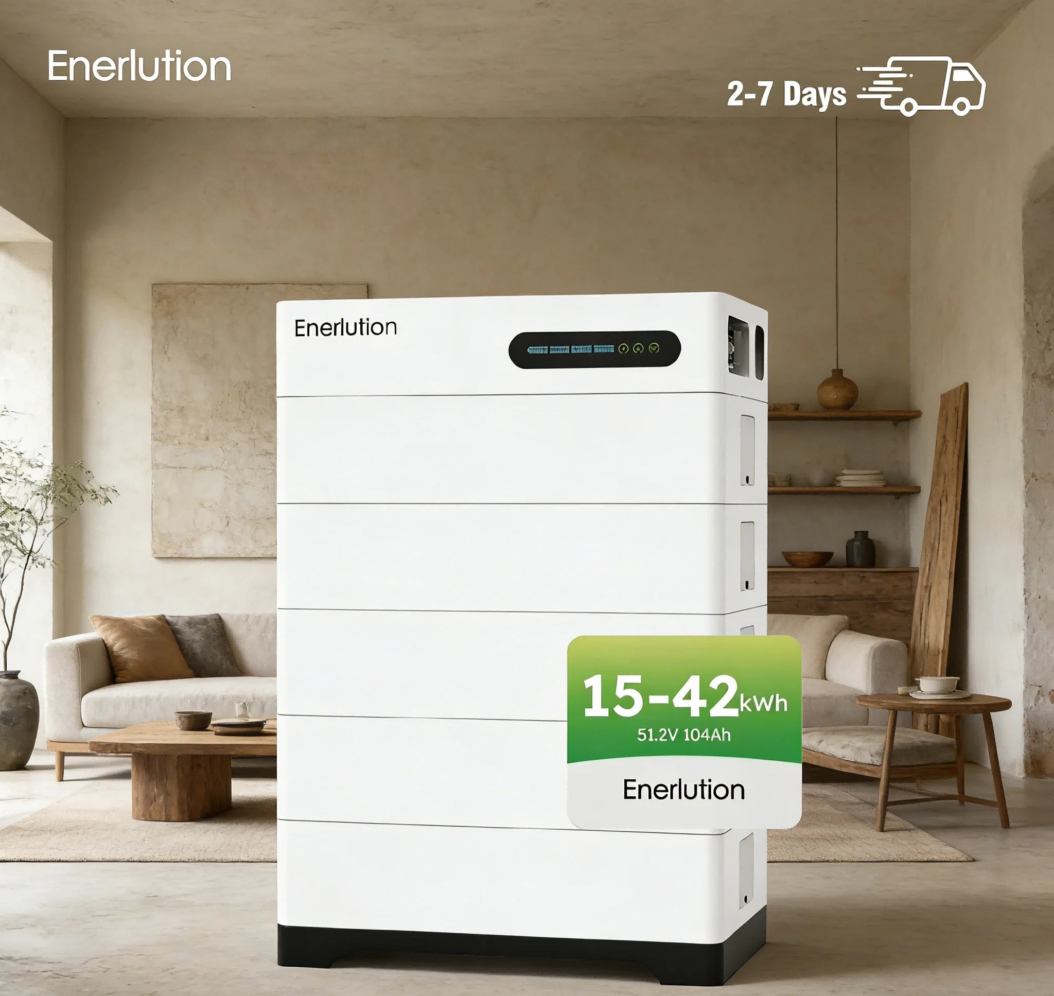 Enerlution 5KW to 50KW Home Energy Storage Battery EU Warehouse CE Certified 10-Year Warranty LiFePO4 Battery