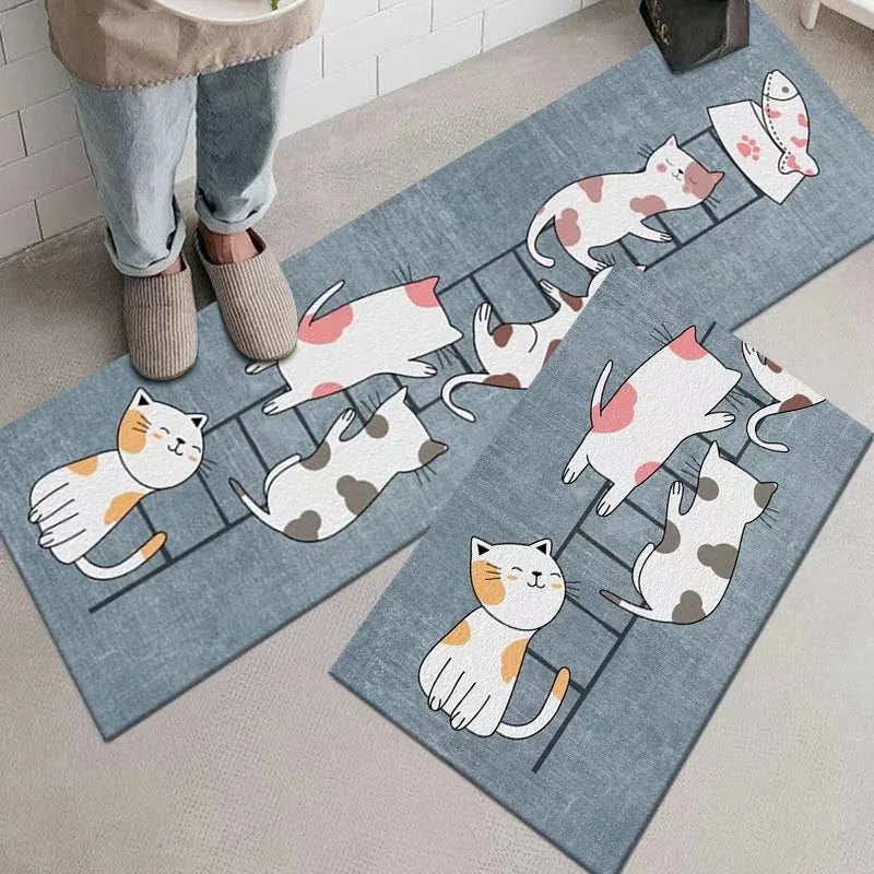 House Hold Long Strip Kitchen Floor Mat Water and Oil Absorption Anti Fatigue
