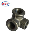 DSDST 3 Way Black Coated Malleable Iron Pipe Fittings 1/2-1 Female Connection Competitive Price