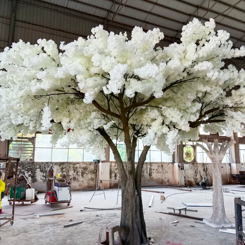 Wholesale Customized White Artificial Flower Tree Indoor Outdoor Wedding Decoration Artificial Flower Tree