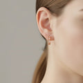 High Quality Wholesale Earrings Jewelry Fine Jewelry Antique Style 18K Solid Rose Gold Real Natural Diamond Hoop Earrings