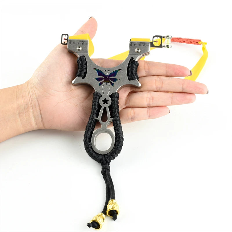 304 Stainless Steel Slingshot Colorful Quick Press Slingshot Outdoor Hunting Slingshot and Shooting Catapult