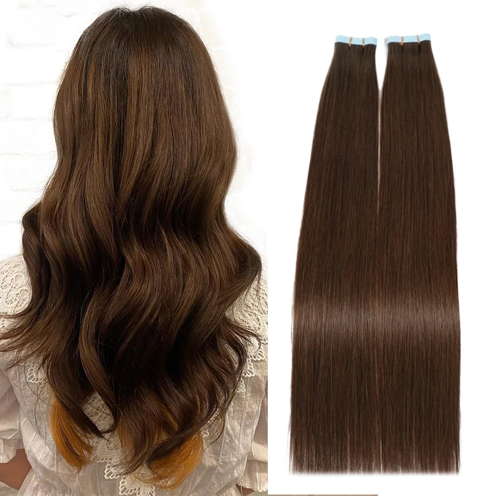 HonorHair Double Drawn Remy Full Cuticle Aligned Tape Hair Extension 100 Russian Human Hair Tape Ins