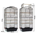 Factory Wholesale Metal Frame White/Black Bird Cage Bird Parrot Cage with Good Landscape