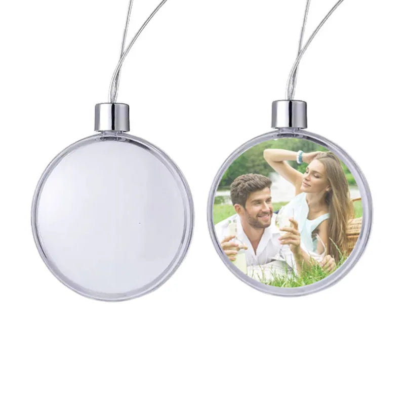 Aluminum Disc-Enhanced Plastic Christmas Ornaments Sublimation Blanks for Festive Home Decorations
