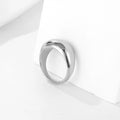 Hip Hop Jewelry Glossy Band Chunky Dome Ring Stainless Steel 18k Gold Plated Wide Glossy Signet Rings for Women Stacking Rings