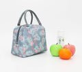 Durable Small Handle Oxford+Composite Aluminum Foil Lunch Cooler Bag Cute Portable Insulated Picnic Time 24x13x19CM 1-2 Persons