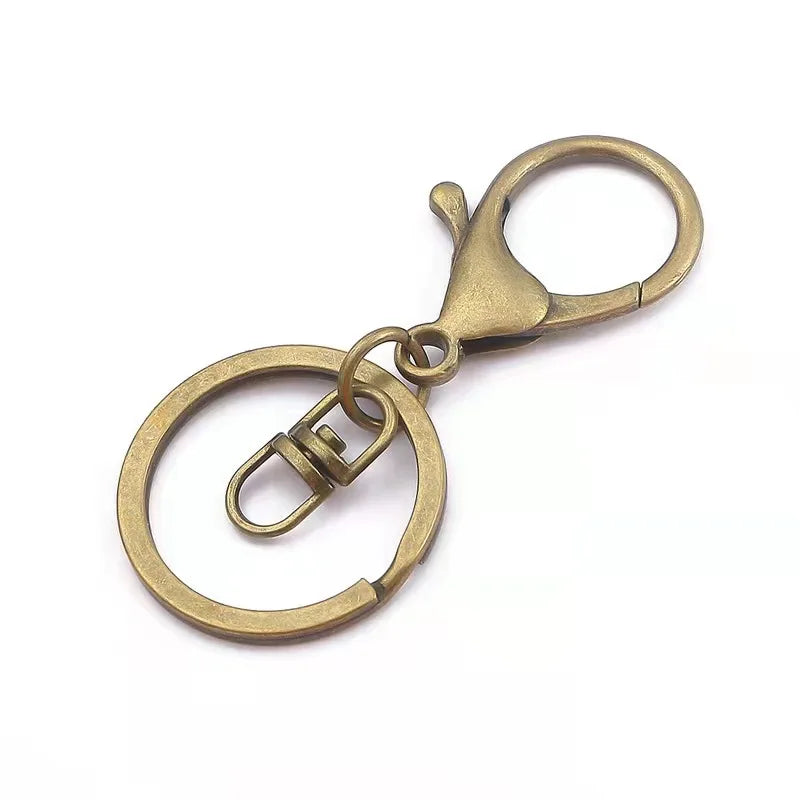 High Quality Metal Swivel Lobster Clasps DIY Key Split Key Ring Chains with Hooks and Clips Jewelry Findings & Components