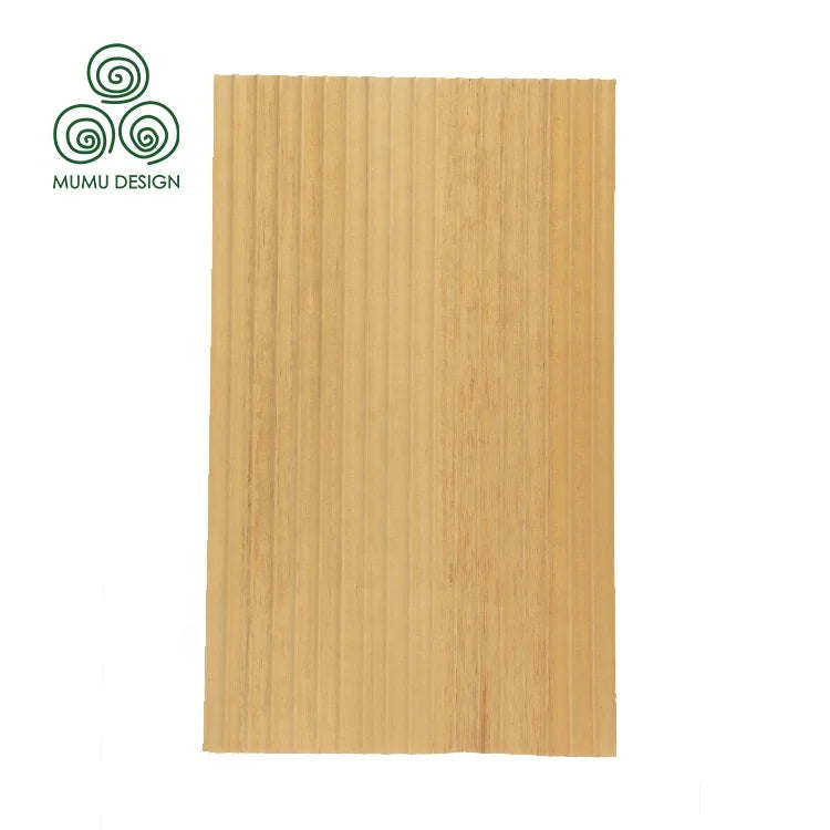 MUMU Grain Corrugated Insulated Decorative Carved Wainscot Solid Wood Wall Cladding Panels