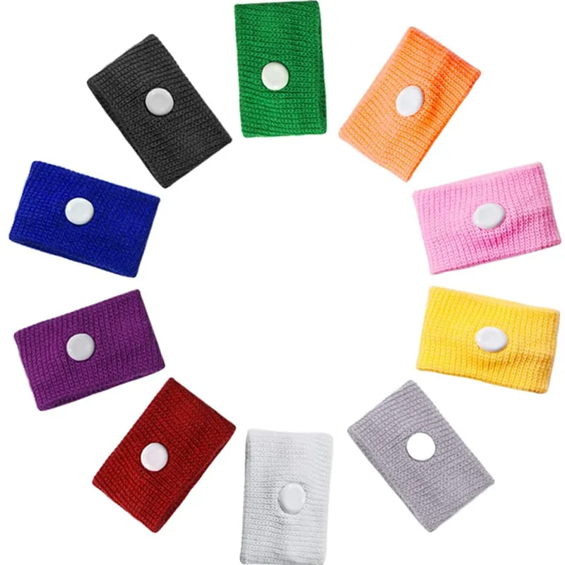 Wholesale Private Label Eco-friendly Cotton Spandex Motion Sickness Wristbands Professional Protection Woven Label for Travel