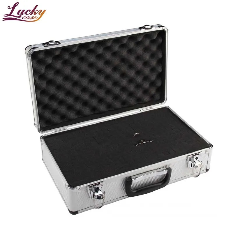 Durable Black Aluminum Carrier Tool Case Custom Big Storage Box Foam Box Aluminum Industrial Tool Storage Case
