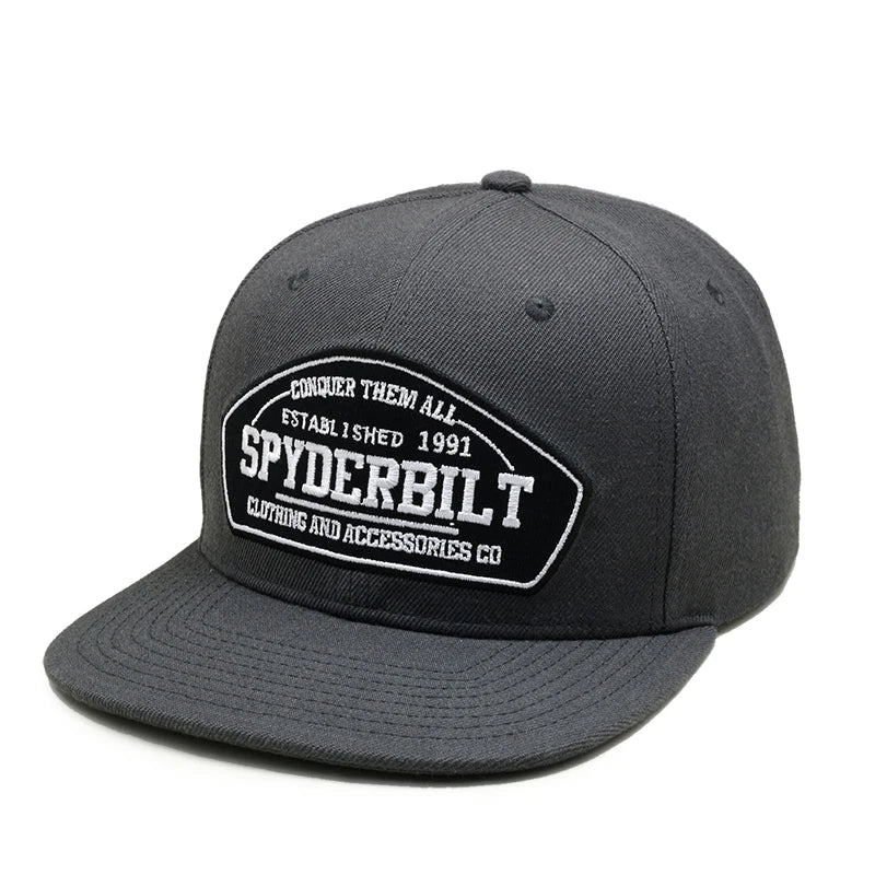 Vintage Basketball Flat Cap Embroidery Custom Logo Snapback Hats With Double Plastic Buckle