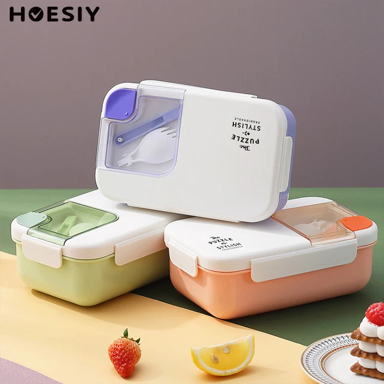 OEM ODM Custom Durable Food Grade Plastic Lunch Bento Box Foldable 1100ml Capacity for Folk Kid Adult Big Storage Lunch Box