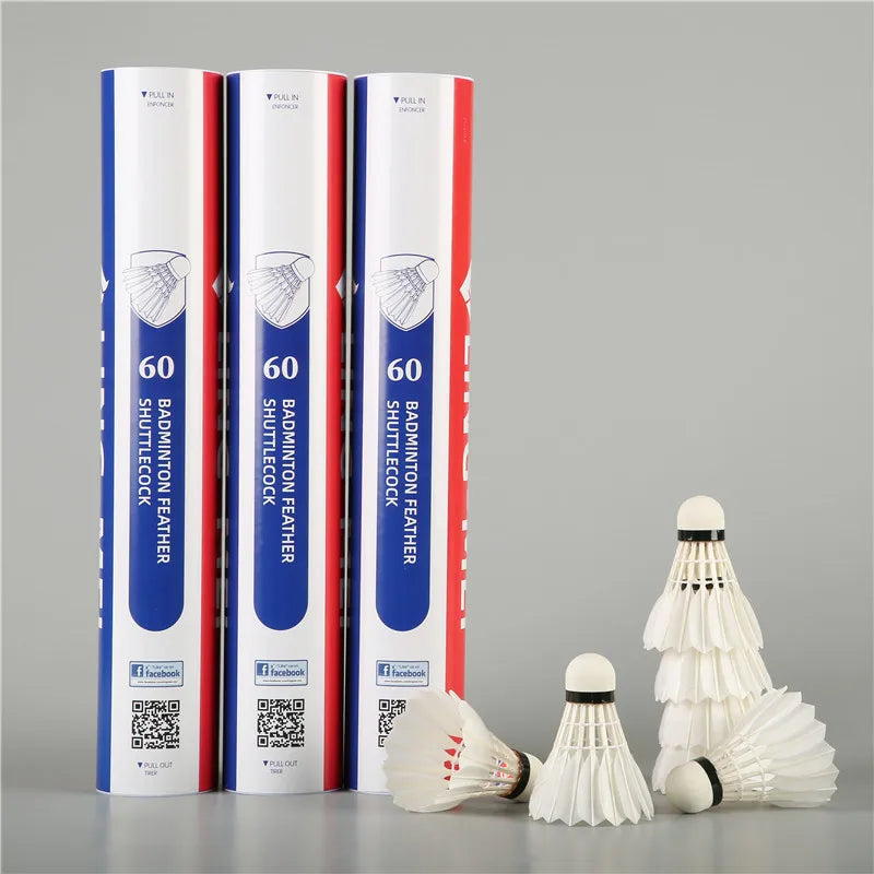 Wholesale Durable Goose Feather Shuttlecock Custom Badminton Shuttlecock Lingmei 60