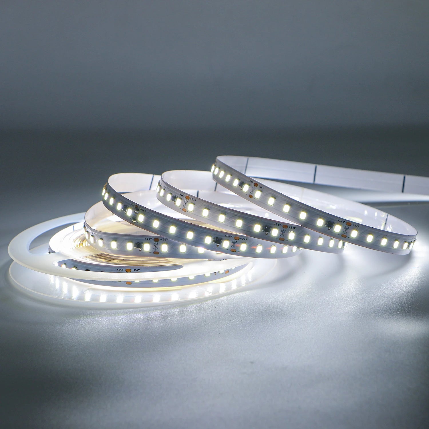 24v Cold White Strip Lamp Non-Waterproof Custom Built-in IC Smd 2835 LED Strip Light for Home
