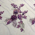 Fashion 3d Flower Embroidery Sequins Lace Applique Sewing on LT2410A