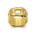 Luxury Design Gold Ring Exaggerated Thick Ring Jewelry Finger Gold Ring Female Party Gift