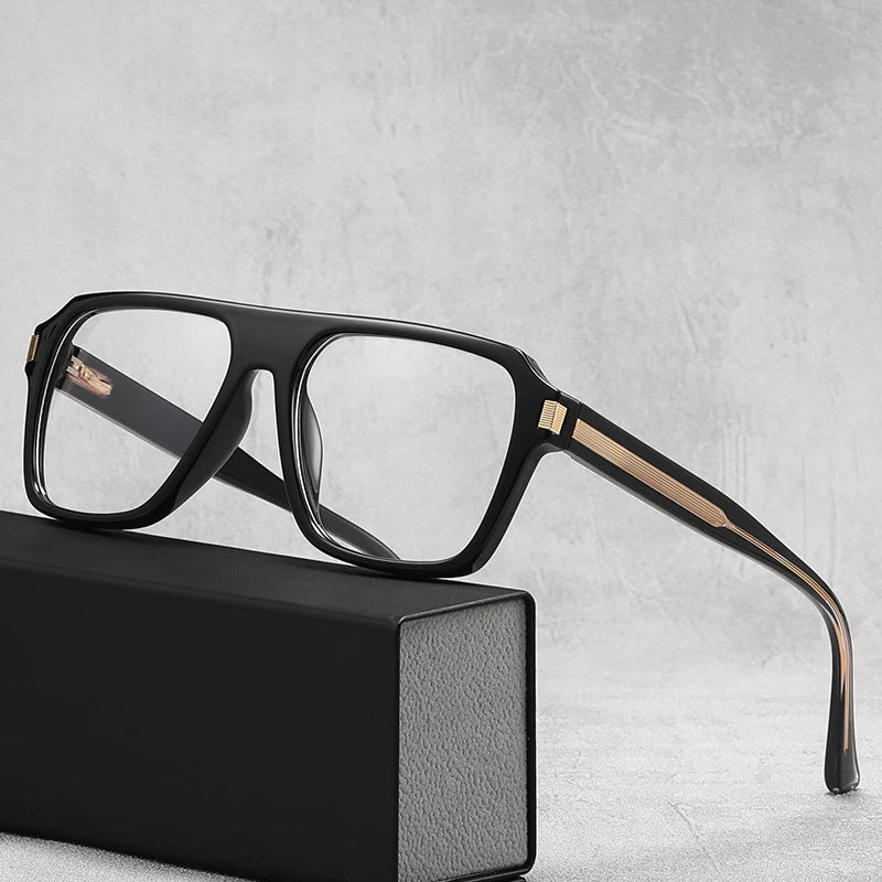 MS 97692 Wholesale Unisex Fashion Designer Square Glasses Frame TR90+CP Optical Blue Light Blocking Glasses Frame MegaBDM