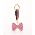 Hot Selling Trendy Full Diamond Crystal Rhinestone Bling Bow Keychain Shiny Metal Women's Bag Keychain for Gifts Decorations