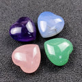 Wholesale Natural Crystal Heart Healing Stones Ornament Colorful Folk Art European Design 20mm for Home Decor Gift