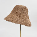 Summer New Straw Bucket Hat 2023  Pineapple Pattern Crocheted  Paper Straw Hat  Beach Outdoor Sun Straw Bucket Hat