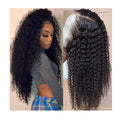 Wholesale 100% Raw Human Hair Extensions Black Women's Natural Wave Lace Closure Frontal Wig with Curly Hair Stylish Elegant