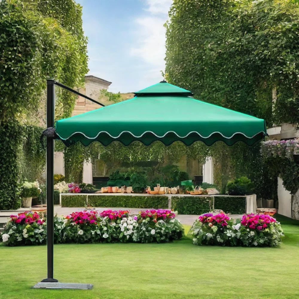 FEAMONT High Quality Adults Patio Space Leisure Style Pongee Material Garden Parasol Umbrella Promotional Sun Beach Umbrella