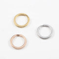 15mm 25mm 30mm Mirror Polished DIY Key Holder Stainless Steel Key Rings for Jewelry Making