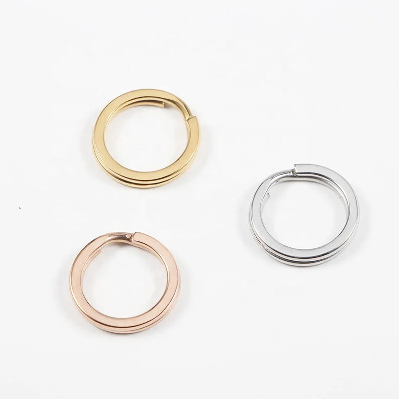 15mm 25mm 30mm Mirror Polished DIY Key Holder Stainless Steel Key Rings for Jewelry Making