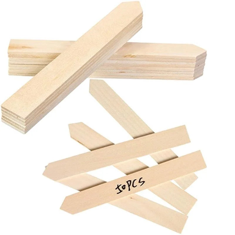 Bamboo Plant Labels Eco-Friendly Wooden Plant Sign Tag Wood Garden Marker Decorative Garden Tags for Seed Potted Herbs Flowers