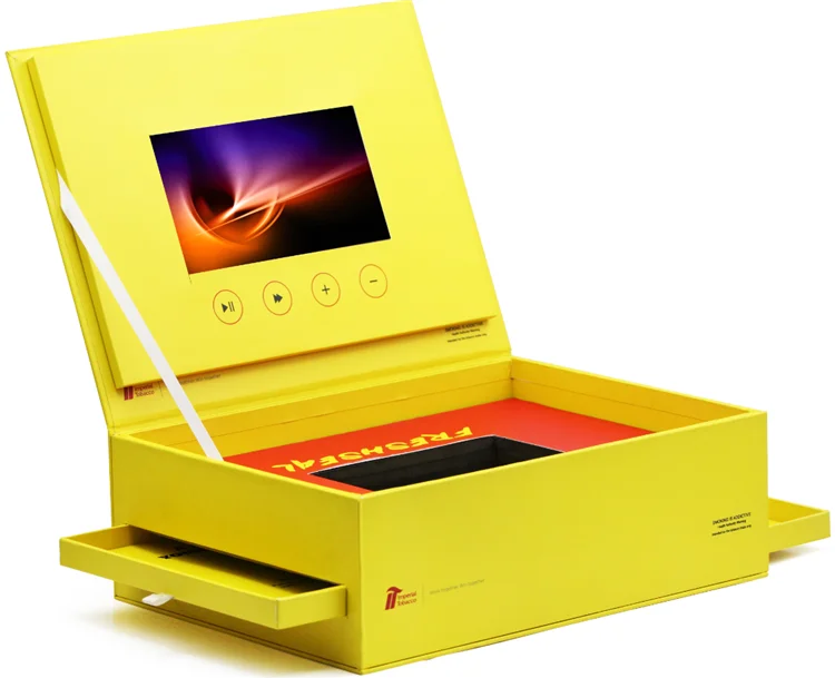 Factory Price 7 Inch LCD Screen Light Sensor Magnet Control Music Box Video Playing Box for Gift Jewelry