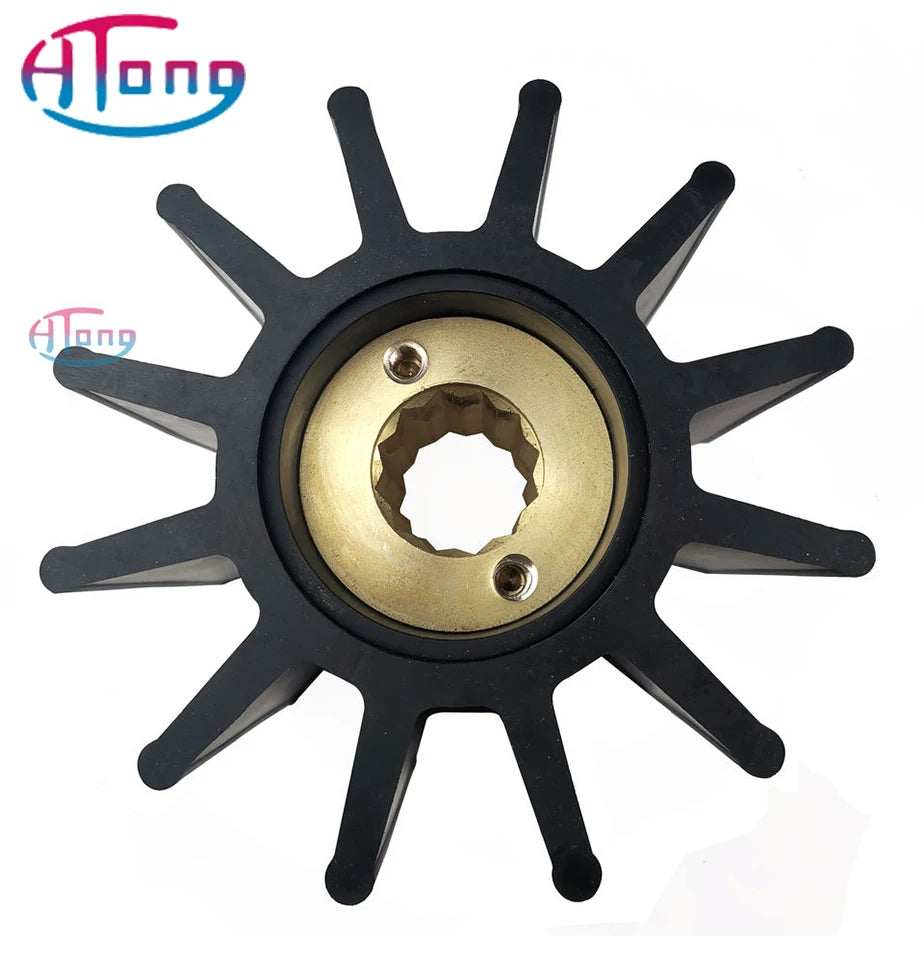 HTong Sea Water Flexible Neoprene/Brass Impeller 09-43-1201 DJ Pump Kashiyama SP-900/SP900/SP800 162mm X 120mm Spline Drive