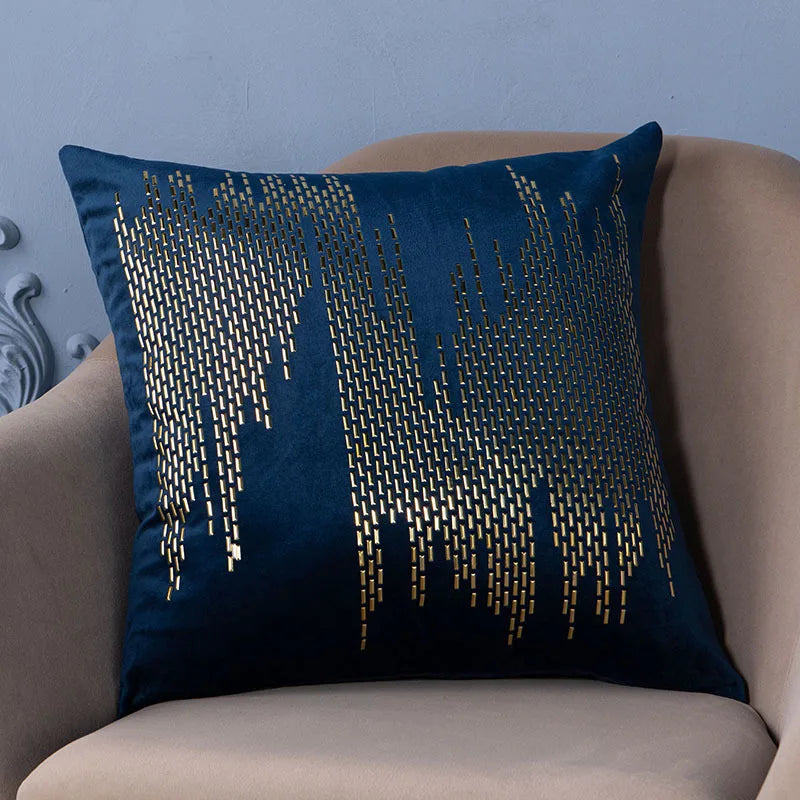 Simple Modern Small Sequins Sofa Throw Pillow Cover Light Luxury Velvet Cushion Cover/
