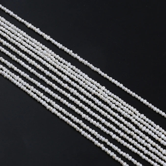 2-2.5mm Small Size Potato Shape Cheap Freshwater Pearl Seed Bead Loose Strand Jewelry Making Bracelet Necklace