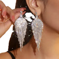 2023 Trendy Wedding Tassel Earrings Many Styles Shiny Full Crystal Rhinestone Hot Sale Long Tassel Jewelry