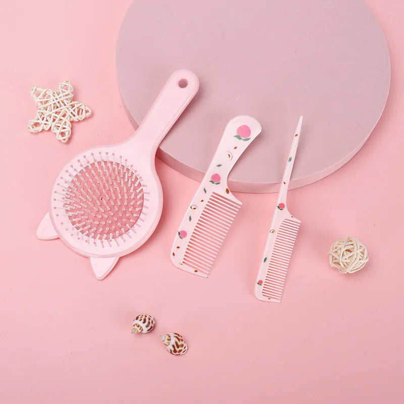 Cute Cartoon Girly Cat air Cushion Comb Portable Massage air Bag Comb Cute Print Mini Comb Set