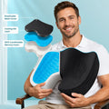 High Quality Cool Office Non-slip Coccyx Ergonomic Orthopedic U-Shape Comfilife Enhanced Memory Foam Gel Seat Cushion Removable
